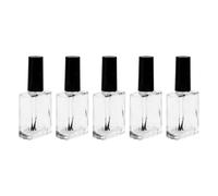 FESTFENDS Empty Nail Polish Bottles Nail Polish Containers Preventing Liquid Leakage 15ml 5pcs Pack with Brush inside Glass and Not Easy to Break
