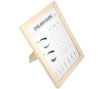 FESTFENDS Eyelash Extension Display Board with Elegant Wood Tabletop Design for Lash Extension Art and Eyelash Types Poster to Enhance Product Display in Beauty Salons