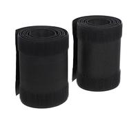 FESTFENDS Floor Cord Protective Covers with Hook and Closure, Organize Cables 2 Pcs in Black Polyester and Reduce Tripping Risk, Suitable for Office and Industrial Use for Office and