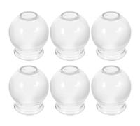 FESTFENDS Glass Cupping Therapy Set 6Pcs 2.75In Fire Vacuum Cups for Chinese Medicine Massage and Muscle
