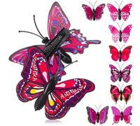FESTFENDS Hair Clips and Fine Workmanship Butterfly Stylish 10 Pcs with Adjustable Butterfly Wings Pvc and Steel Hair Accessories for Women for Party and Work