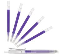 FESTFENDS Heat Erasable Fabric Marker Pen Set, Sewing Line Drawing Pen, 6 Refills, 0.8mm Medium Point, Blue Ink, for Garments and Fabric, Quilting and Embroidery