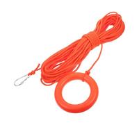 FESTFENDS Heavy-duty Floating Rescue Rope with Hook for Water Rescue Operations and Boating, Red Polyethylene and Iron Material Safety Lifesaving Rope Designed for Versatile Use in Water