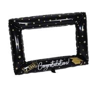 FESTFENDS Inflatable Graduation Photo Frame for Graduation Events and Parties Self-supporting Black Aluminium Film Frame with Creative 3d Effect Design