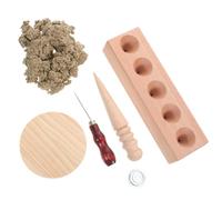 FESTFENDS Large Wooden Moxa Cone Maker DIY Mold Set for Household Moxa Roll Making, Acupuncture Alternative Medicine Tool for Traditional Heat Therapy and Moxibustion Treatment