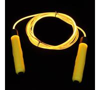 FESTFENDS LED Luminous Skipping Rope Adjustable Workout Jump Rope Lightweight Portable Fitness Equipment for Exercise Schedule the Road with Tpu and Abs Material
