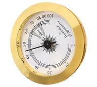 FESTFENDS Mechanical Cigar Hygrometer round Analog Gauge with Alloy and Glass Construction, Portable and Wear Resistant for Cigar Box and Violin Case, for Indoor and Home Use