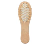 FESTFENDS Mini Wooden Cushion Hair Brush 12X4.5Cm Portable Detangling Comb Scalp Massage for Hair Types Travel-Friendly Anti-Static Small Paddle Brush
