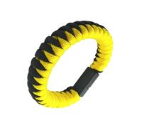 FESTFENDS Multi-function USB C Charging Cable Bracelet with Black and Yellow Braided Design, Sturdy Electronic Bracelet for Convenient Charging and On-the-go Use