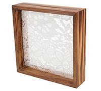 FESTFENDS Nail Art Display Frame with Vintage Lace Wooden Frame Stylish Holder for False Nails Manicure Samples Photography Props