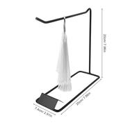 FESTFENDS Nail Art Fan Shape Display Sticks 50pcs with Black Iron Stand and Round Ring, Acrylic Nail Tip Practice Accessories for Manicure and Salon Use