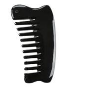 FESTFENDS Natural Ox Horn Hair Scalp Massage Comb to Calm the Mind and Hair Texture Multi-functional Black Massage Tool for Women and Men for Scalp and Back Relaxation