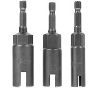 FESTFENDS Nut Driver Set 1/4 Inch Handle 3pcs with 10mm, 12mm, 14mm Chromium Vanadium Steel Sockets, for Tightening or Loosening Bolts for Eye Hook and C-Shape Hook When Installing