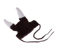 FESTFENDS Pet Pirate Hat for Cats and Dogs Soft Yarn Material and Comfortable Fit, Adorable Viking Horn Design for Parties and Photo Shoots Halloween Costume