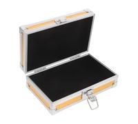 FESTFENDS Portable Aluminum Hard Briefcase: 7in Shockproof Equipment Carrying Case with Pre-Cut Foam Lining - Protective Storage Case for Wireless Microphone Camera Accessories