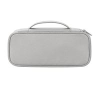 FESTFENDS Portable Electronics Accessories Organizer Pouch for Hard Disks and Cords with Removable Partitions and Handle, Compact Digital Cable Storage Bag Suitable for Backpack Or Luggage Grey