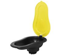 FESTFENDS Portable Female Urinal Spill Proof Large Plastic Pan Temporary Toilet for Bedridden Women and Men, Yellow Construction Squat Urinal Suitable for Camping and Emergency Use