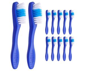 FESTFENDS Prison Toothbrushes Sturdy Plastic and Nylon Design with Short Handles Soft Bristle 12pcs and Comfortable Grip Effective Cleaning and for Institutional Use