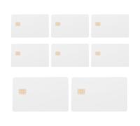 FESTFENDS Programmable Smart Blank PVC Cards with 4442 Embedded Chip, Waterproof White Sublimation Id Cards for Driver Badge Printing and Office Use, 8 Pieces