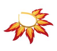 FESTFENDS Rave Flame Hair Accessory Fire Headband with Realistic Flame Effect and Unique Design Comfortable Longterm Wear Non-woven Fabric for Carnivals and Party Photo Props