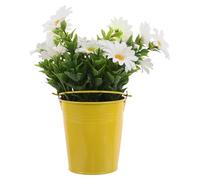 FESTFENDS Realistic Artificial Daisy Flower Bonsai with Cloth and Plastic Materials, High Realism Simulated Potted Flowers for Commercial Space and Wedding Decoration