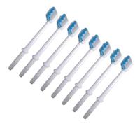 FESTFENDS Replacement Brush Heads for Deep Cleaning the Gumline White Abs Material 8pcs for Oral Irrigator Professional Oral Irrigator Accessories Compatible with Most Models