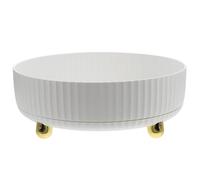 FESTFENDS Rotating Cosmetics Organizer with Large Capacity White Pp Material, Space-saving Design and Firm Structure to Keep Desktop Tidy, for Skincare Products Storage at Home