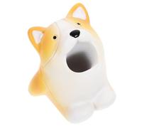 FESTFENDS Rotating Pen Holder and Desktop Toothbrush Holder in Orange Resin, Dog Shaped Organizer for Pens and Pencils, for Bathroom Decoration and Home Use