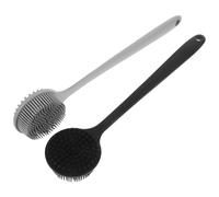 FESTFENDS Silicone Bathing Body Brush for Easy Storage 2pcs with Handle and Hole Design Massage Effects, Back Scrubber Shower Brush for Hotel and Use