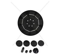 FESTFENDS Solar Fountain Pump with 3.5w Solar Panel and 7 Color LED Lights, Rechargeable Battery, Dry Burn Protection, 240l/ Rate for Birdbath and Garden Water Features Random Color