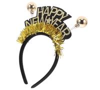 FESTFENDS Sparkly New Year Party Headband for Men with Comfortable Fit, Lightweight Eva and Iron Wire Material, Festive Design in Golden Colour, for 2025 New Years Eve Celebrations