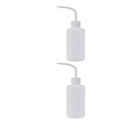 FESTFENDS Squeeze Bottles for Liquid and Plant Watering Curved Neck White 2pcs with Narrow Spout, Impact and Crack Resistant Pp Material for Precise Cleaning and Watering Tasks
