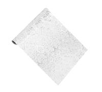 FESTFENDS Static Cling Privacy Window Film with Retro Flower Pattern, Non-Adhesive PVC Decorative Window Sticker for Privacy Protection in Living Rooms and Kitchens, Silver 40x300cm