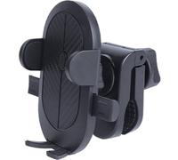 FESTFENDS Stroller Phone Holder Clip-on, 360° Rotatable Adjustable Trolley Mount, Black Plastic Phone Rack for Trolleys and Bicycles, Hands-free Mobile Device Support