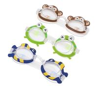 FESTFENDS Swimming Goggles for Featuring Smooth Edges 3pcs with Adorable Animal Design, Anti-fog Pvc Swim Goggles for Youth Water Sports and Swimming Activities