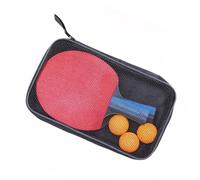 FESTFENDS Table Tennis Racket Set Ergonomic Handle Pen-hold Short Handle 2 Pcs Paddles with 3 Pong Poplar and Rubber Material for Training and Sports Beginners and Professionals