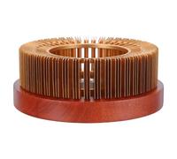 FESTFENDS Tea Warmer with Tealight Candle Holder, Metal Teapot Heater Wooden Base, Small Round Heating Stand for Home Office Kitchen Outdoor Camping Teapot