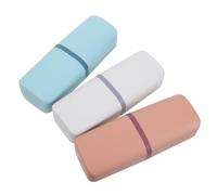 FESTFENDS Toothbrush Sturdy Pp Material 3pcs Portable Containers with Leak Prevention and Storage Function Tooth Brush Holder Case Travel for Travel and School Use