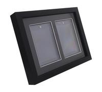 FESTFENDS Trading Card Display Frame, Wooden Wall Mounted Case, 2-Slot Collector Holder for Baseball Basketball Football Hockey Display