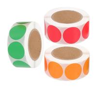 FESTFENDS Traffic Light Stickers 3 Rolls 1500Pcs Round Dot Label Stickers Red Orange Green Three-Proof Adhesive Stickers for Office Home School Classification 1.2 Inch