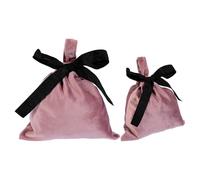 FESTFENDS Travel Toiletry Cosmetics Bag Organizer and Opaque Material Polyester 2pcs Pink with Drawstring Design Multiple Usage Makeup Pouch for Business Trip and Vacation