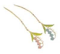 FESTFENDS Vintage Flower Hair Sticks Accessories for Styling Metal Hair Chopsticks 2pcs Styling Bun Sticks Ancient Chinese Style for Women