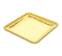 FESTFENDS Vintage Golden Iron Divided Serving Tray for Dried Fruit and Dessert with Sectioned Compartments, Decorative Food Platter for Parties and Birthdays