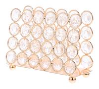 FESTFENDS Vintage Nordic Style Napkin Holder for Table with Stable Base and Square Glass Design, Elegant Golden Iron Tissue Dispenser for Home and Office Use