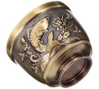 FESTFENDS Vintage Zinc Alloy Tea Cup for Party and Banquet Use, Compact and Not Easy to Break, Elegant Golden Metal Tea Drinking Cup for Hot Drinks