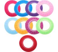 FESTFENDS Washable Toilet Seat Cover 9Pcs Soft Polypropylene Cushions for Bathroom Round Elongated Seats Reusable Travel Warm Pad