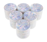 FESTFENDS Washi Tape Blue Gradient Alphabet 6 Rolls with Unique Cut Shapes Easy to Tear and Repositionable Paper Tape for Journaling and Gift Wrapping, for Photo Albums and Notebooks