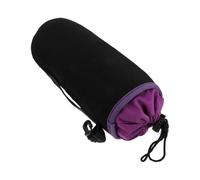 FESTFENDS Water Resistant Lens Case Camera Lens Protective Case Neoprene Material Waterproof Elastic Features Belt Loop Snap and Swivel Clip Black Purple for Travel Photography