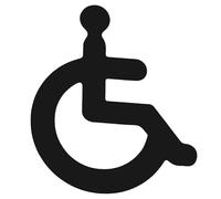 FESTFENDS Wheelchair Disabled Restroom Sign for Public and Commercial Buildings, Acrylic Material with Sl inish, Large Enough to Be Seen, Lightweight Design for People with Disabilities