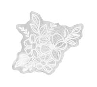 FESTFENDS White Flower PVC Glass Prism Sticker Window Decal with Prism Refraction and Easy to Install Feature, Elegant Decorative Window Sun Catcher Sticker for Living Room